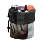 Love Xmas Santa Claus Print Drawstring Makeup Bag