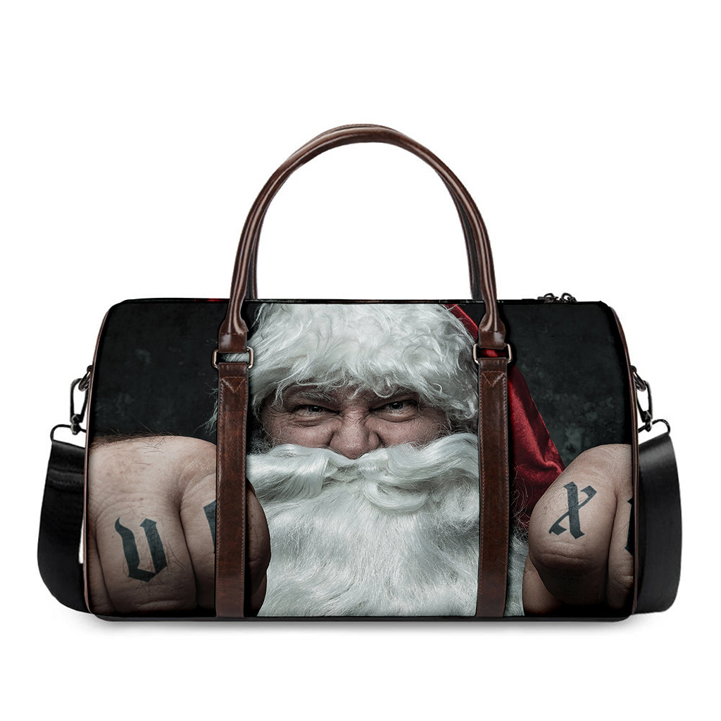 Love Xmas Santa Claus Print Duffle Bag
