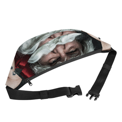 Love Xmas Santa Claus Print Fanny Pack