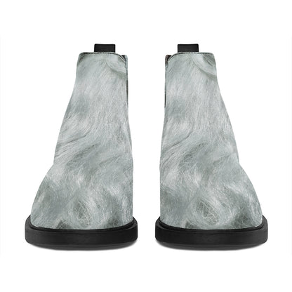 Love Xmas Santa Claus Print Flat Ankle Boots