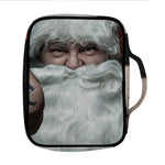 Love Xmas Santa Claus Print Front Pocket Bible Bag