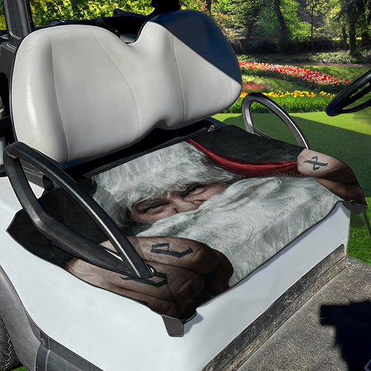Love Xmas Santa Claus Print Golf Cart Seat Cover