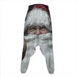 Love Xmas Santa Claus Print Hammer Pants
