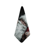 Love Xmas Santa Claus Print Hand Towel