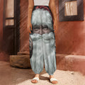 Love Xmas Santa Claus Print Harem Pants