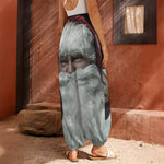 Love Xmas Santa Claus Print Harem Pants