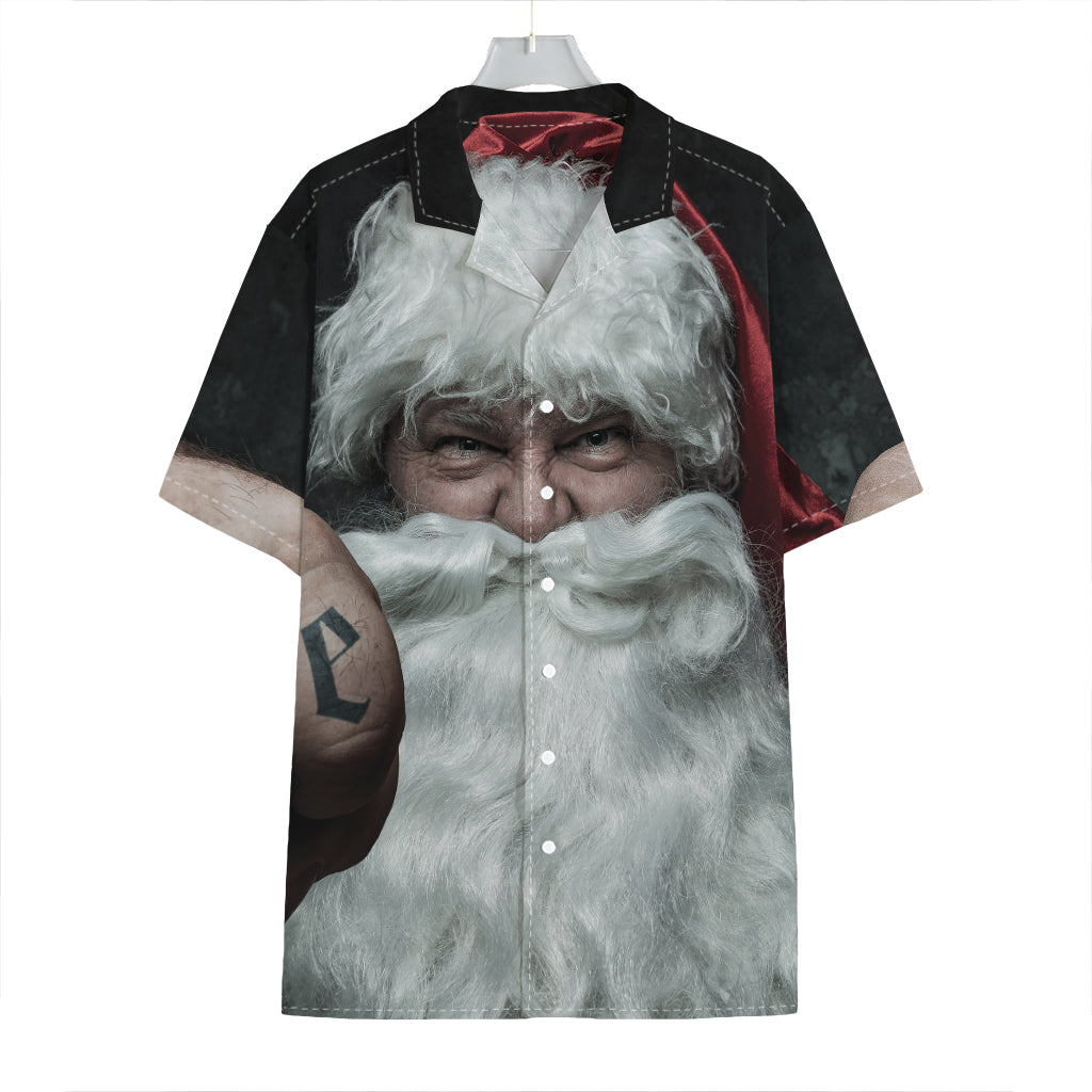 Love Xmas Santa Claus Print Hawaiian Shirt