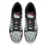 Love Xmas Santa Claus Print High Top Leather Sneakers