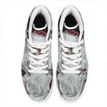 Love Xmas Santa Claus Print High Top Leather Sneakers
