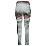 Love Xmas Santa Claus Print High-Waisted Pocket Leggings