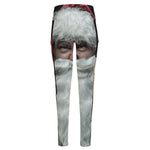 Love Xmas Santa Claus Print High-Waisted Pocket Leggings
