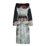 Love Xmas Santa Claus Print Hooded Bathrobe