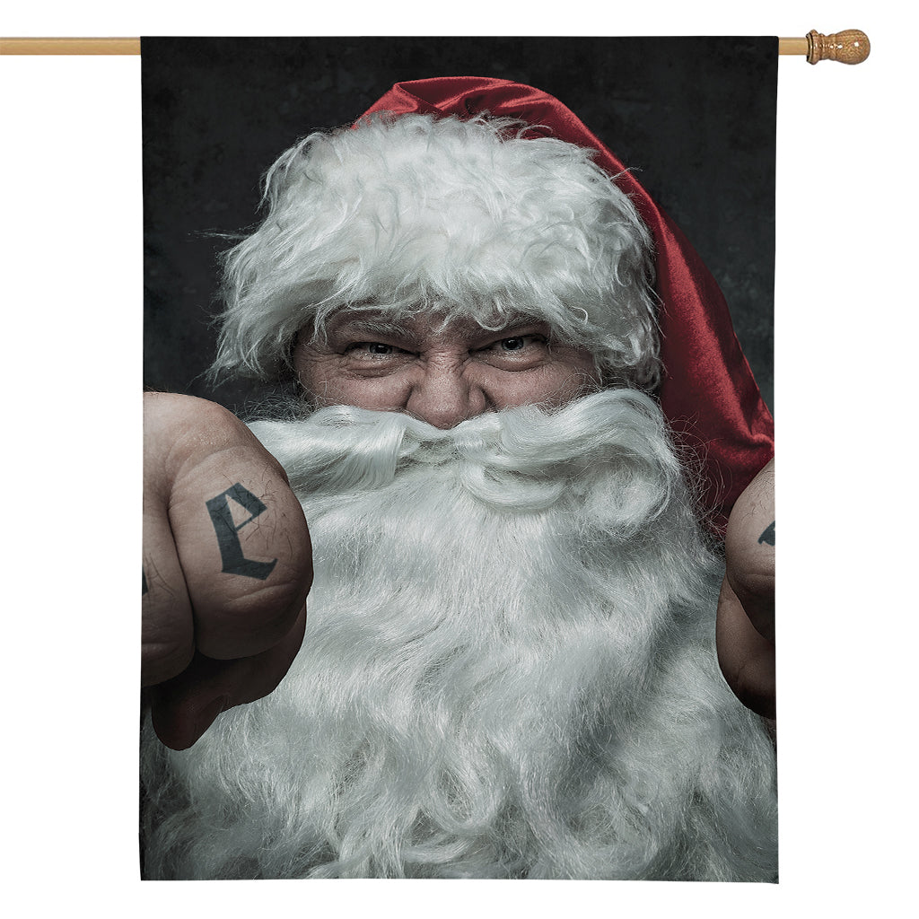 Love Xmas Santa Claus Print House Flag