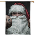 Love Xmas Santa Claus Print House Flag