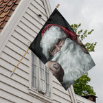 Love Xmas Santa Claus Print House Flag
