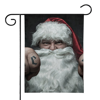 Love Xmas Santa Claus Print House Flag
