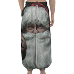 Love Xmas Santa Claus Print Lantern Pants