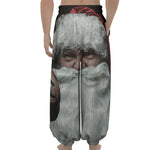 Love Xmas Santa Claus Print Lantern Pants