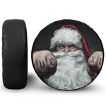 Love Xmas Santa Claus Print Leather Spare Tire Cover