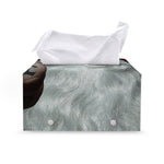 Love Xmas Santa Claus Print Leather Tissue Box Cover