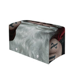 Love Xmas Santa Claus Print Leather Tissue Box Cover