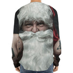 Love Xmas Santa Claus Print Long Sleeve Baseball Jersey