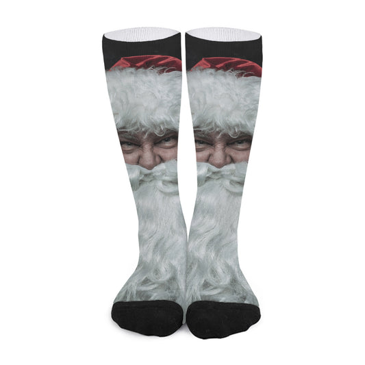 Love Xmas Santa Claus Print Long Socks