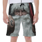 Love Xmas Santa Claus Print Men's Beach Shorts