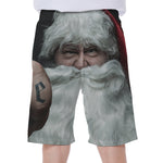 Love Xmas Santa Claus Print Men's Beach Shorts
