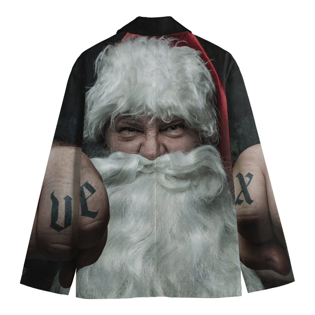 Love Xmas Santa Claus Print Men's Blazer