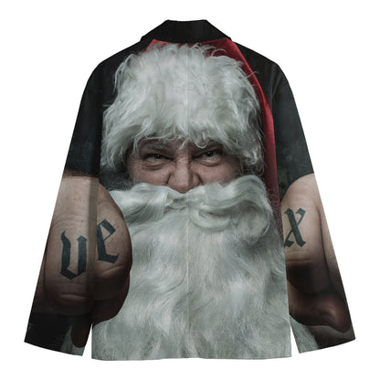 Love Xmas Santa Claus Print Men's Blazer