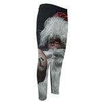 Love Xmas Santa Claus Print Men's Compression Pants