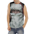 Love Xmas Santa Claus Print Men's Fitness Tank Top