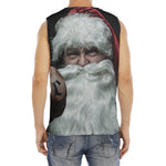 Love Xmas Santa Claus Print Men's Fitness Tank Top