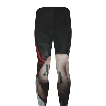 Love Xmas Santa Claus Print Men's leggings