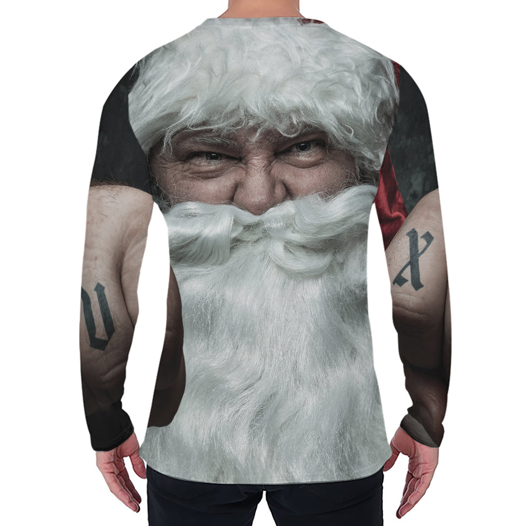 Love Xmas Santa Claus Print Men's Long Sleeve T-Shirt