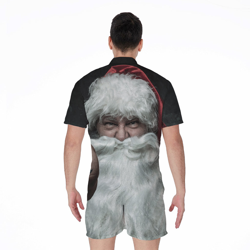 Love Xmas Santa Claus Print Men's Rompers