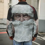 Love Xmas Santa Claus Print Men's Shirt Jacket