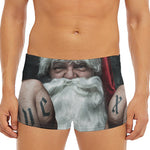 Love Xmas Santa Claus Print Men's Short Boxer Briefs
