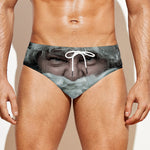 Love Xmas Santa Claus Print Men's Swim Briefs