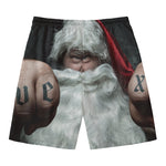 Love Xmas Santa Claus Print Men's Swim Trunks