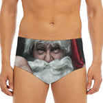 Love Xmas Santa Claus Print Men's Triangle Swim Briefs