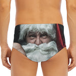 Love Xmas Santa Claus Print Men's Triangle Swim Briefs