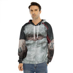 Love Xmas Santa Claus Print Men's Velvet Pullover Hoodie