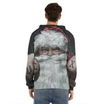 Love Xmas Santa Claus Print Men's Velvet Pullover Hoodie