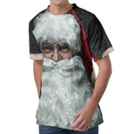 Love Xmas Santa Claus Print Men's Velvet T-Shirt