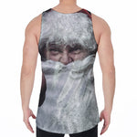 Love Xmas Santa Claus Print Men's Velvet Tank Top