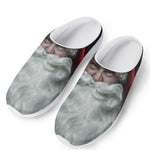 Love Xmas Santa Claus Print Mesh Casual Shoes
