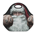 Love Xmas Santa Claus Print Neoprene Lunch Bag