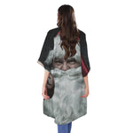 Love Xmas Santa Claus Print Open Front Beach Cover Up